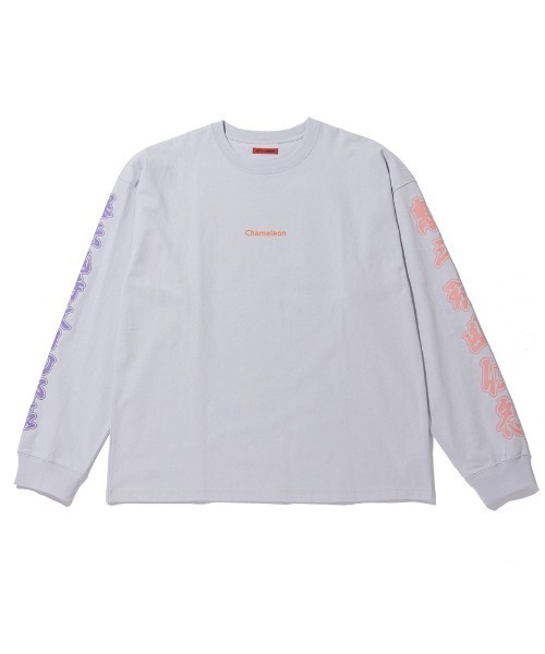 LITTLE UNION(リトルユニオン)の「【カメレオン meets LITTLE UNION】爆妖鬼 L/S TEE(Tシャツ/カットソー・メンズ・グレー/イエロー/ブラック・MEDIUM/LARGE)」の3枚目の写真