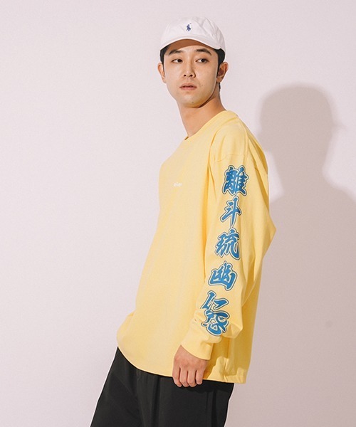 RUSSELUNO モックネック　ラグラン　イエロー×ブラック イエロー 4 RUSSELUNO モックネック ラグラン イエロー×ブラック イエロー 4