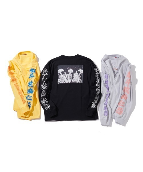 LITTLE UNION(リトルユニオン)の「【カメレオン meets LITTLE UNION】爆妖鬼 L/S TEE(Tシャツ/カットソー・メンズ・グレー/イエロー/ブラック・MEDIUM/LARGE)」の14枚目の写真