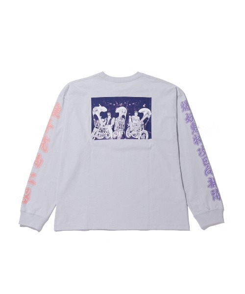 LITTLE UNION(リトルユニオン)の「【カメレオン meets LITTLE UNION】爆妖鬼 L/S TEE(Tシャツ/カットソー・メンズ・グレー/イエロー/ブラック・MEDIUM/LARGE)」の7枚目の写真