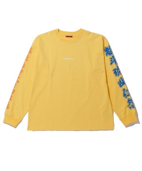 LITTLE UNION(リトルユニオン)の「【カメレオン meets LITTLE UNION】爆妖鬼 L/S TEE(Tシャツ/カットソー・メンズ・グレー/イエロー/ブラック・MEDIUM/LARGE)」の16枚目の写真