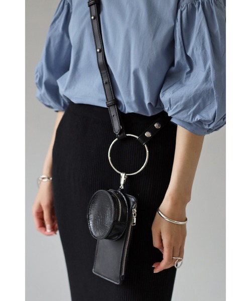 Bonjour Sagan（ボンジュールサガン）の「マルチショルダーポーチ（ショルダーバッグ・レディース・ブラック/ブラウン系その他/アイボリー・FREE）」の7枚目の写真