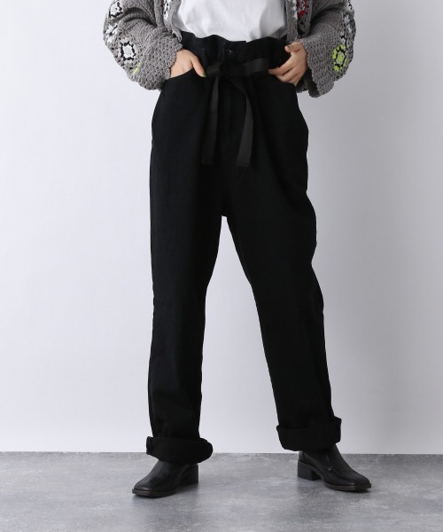 JEANASIS（ジーナシス）の「ハイウエストデザインデニムパンツ/959371（デニムパンツ・レディース・ホワイト/ブラック/ブルー・FREE）」の2枚目の写真