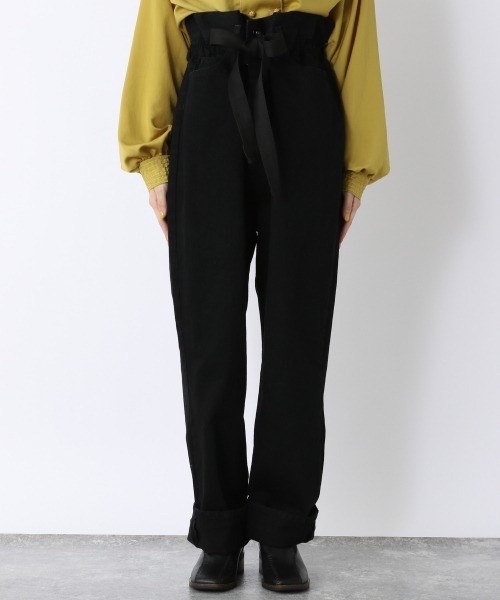 JEANASIS（ジーナシス）の「ハイウエストデザインデニムパンツ/959371（デニムパンツ・レディース・ホワイト/ブラック/ブルー・FREE）」の9枚目の写真