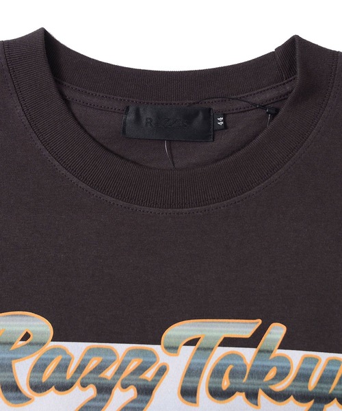 RAZZIS(ラズ)の「『RAZZIS/ラズイズ』イーグルフォトロゴプリントクルーネック半袖Tシャツ (Tシャツ/カットソー・メンズ・ホワイト/チャコール・M/XL/L)」の7枚目の写真