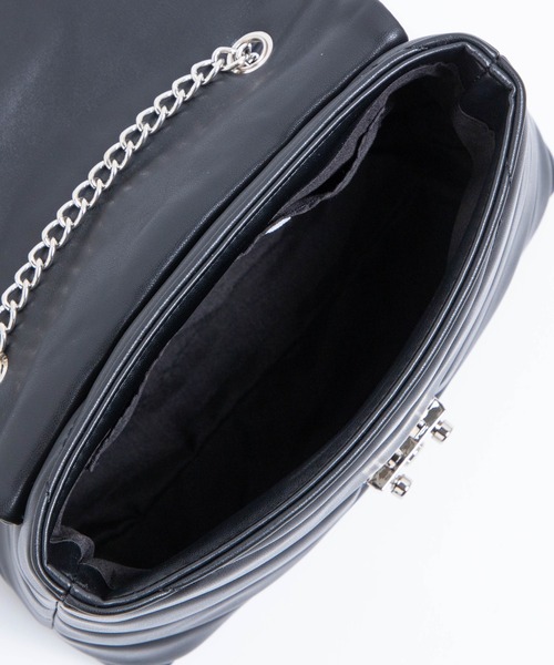 WEGO（ウィゴー）の「WEGO/チェーンキルティングショルダーバッグ（ショルダーバッグ・レディース・シルバー/ブラック・FREE）」の7枚目の写真