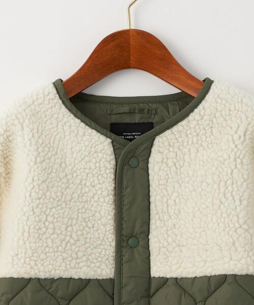 green label relaxing(グリーンレーベルリラクシング)の「TJ ボア×キルト コート 100-130cm -ウォッシャブル-(その他アウター・キッズ・ベージュ/オフホワイト/ライトグレー・100cm/110cm/130cm/120cm)」の7枚目の写真