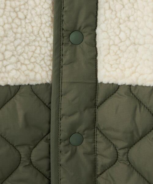 green label relaxing(グリーンレーベルリラクシング)の「TJ ボア×キルト コート 100-130cm -ウォッシャブル-(その他アウター・キッズ・ベージュ/オフホワイト/ライトグレー・100cm/110cm/130cm/120cm)」の6枚目の写真
