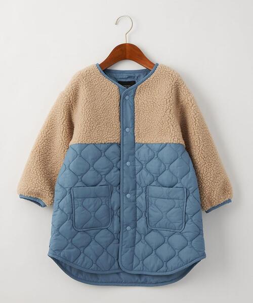 green label relaxing(グリーンレーベルリラクシング)の「TJ ボア×キルト コート 100-130cm -ウォッシャブル-(その他アウター・キッズ・ベージュ/オフホワイト/ライトグレー・100cm/110cm/130cm/120cm)」の15枚目の写真