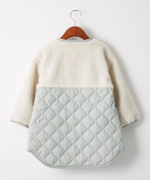 green label relaxing(グリーンレーベルリラクシング)の「TJ ボア×キルト コート 100-130cm -ウォッシャブル-(その他アウター・キッズ・ベージュ/オフホワイト/ライトグレー・100cm/110cm/130cm/120cm)」の16枚目の写真