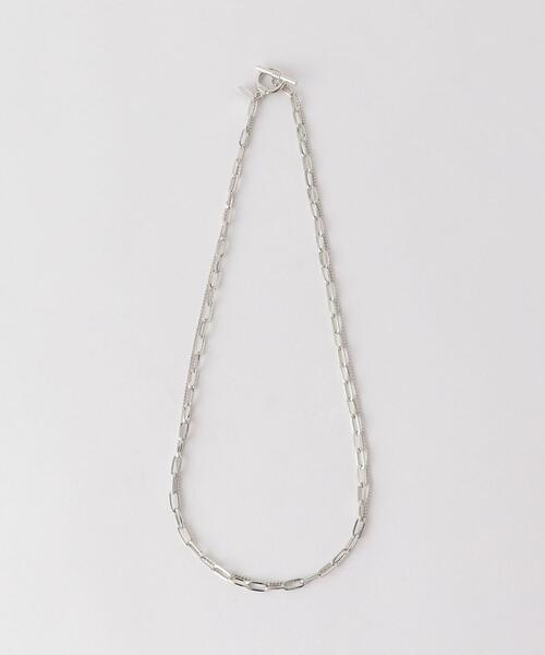 green label relaxing（グリーンレーベルリラクシング）の「チェーン 2連 トグル 3WAY ネックレス（ネックレス・レディース・シルバー/ゴールド・FREE）」の2枚目の写真