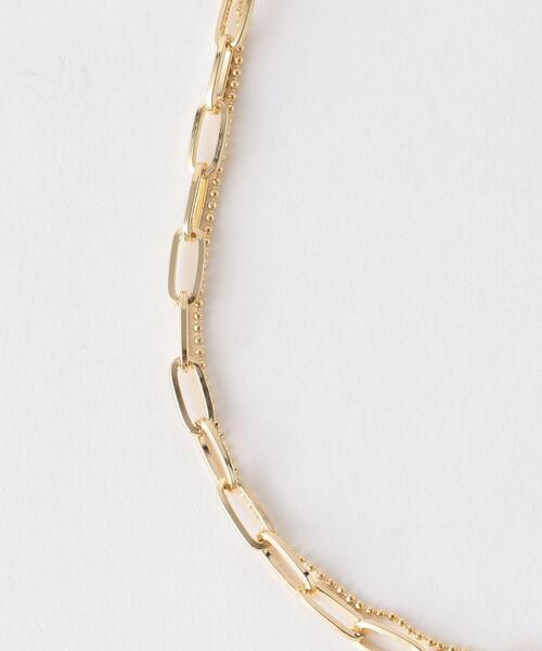 green label relaxing（グリーンレーベルリラクシング）の「チェーン 2連 トグル 3WAY ネックレス（ネックレス・レディース・シルバー/ゴールド・FREE）」の9枚目の写真