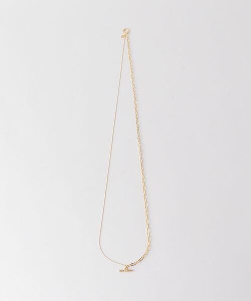 green label relaxing（グリーンレーベルリラクシング）の「チェーン 2連 トグル 3WAY ネックレス（ネックレス・レディース・シルバー/ゴールド・FREE）」の6枚目の写真