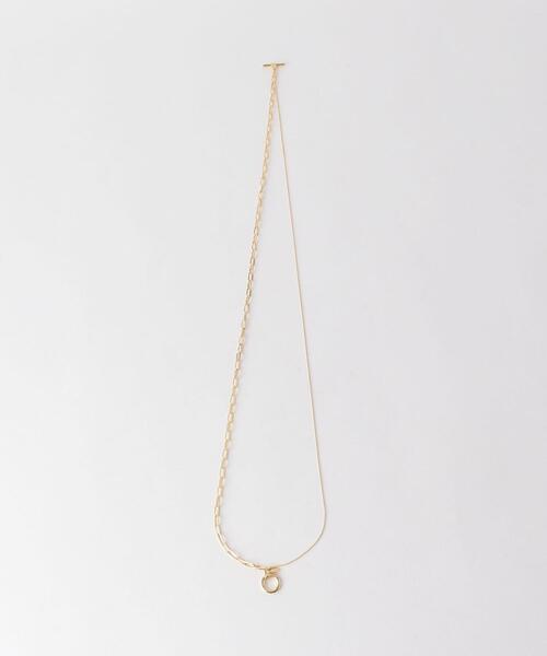 green label relaxing（グリーンレーベルリラクシング）の「チェーン 2連 トグル 3WAY ネックレス（ネックレス・レディース・シルバー/ゴールド・FREE）」の4枚目の写真