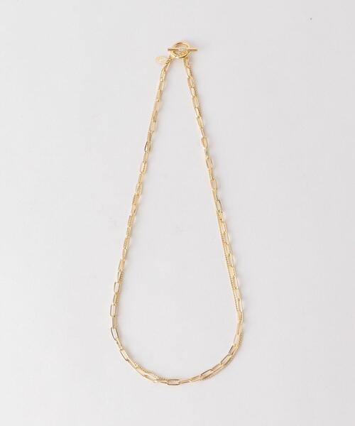 green label relaxing（グリーンレーベルリラクシング）の「チェーン 2連 トグル 3WAY ネックレス（ネックレス・レディース・シルバー/ゴールド・FREE）」の10枚目の写真