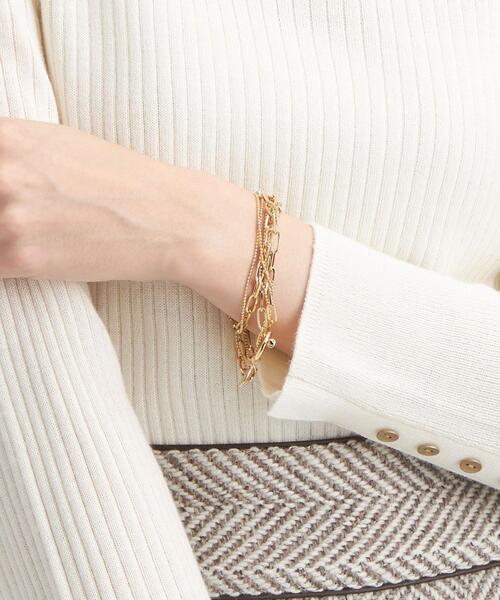 green label relaxing（グリーンレーベルリラクシング）の「チェーン 2連 トグル 3WAY ネックレス（ネックレス・レディース・シルバー/ゴールド・FREE）」の12枚目の写真