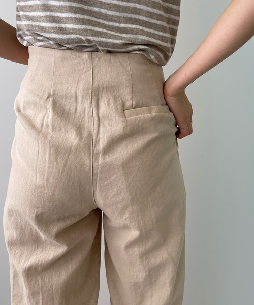 LE MORE（リモア）の「ハイウエストリネンタックパンツ（その他パンツ・レディース・ブラック/ベージュ/ブラウン・S/M）」の21枚目の写真