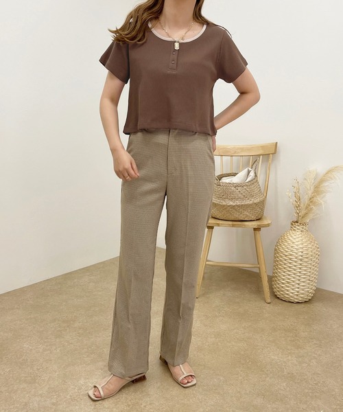apres jour clair(アプレジュールクレア)の「【apres jour clair】ヘンリーワッフルトップス【ZOZOTOWN限定アイテム】(Tシャツ/カットソー・レディース・ベージュ/アイボリー/ブラウン系その他/ミント・X-LARGE/フリー)」の19枚目の写真