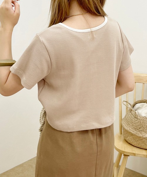 apres jour clair(アプレジュールクレア)の「【apres jour clair】ヘンリーワッフルトップス【ZOZOTOWN限定アイテム】(Tシャツ/カットソー・レディース・ベージュ/アイボリー/ブラウン系その他/ミント・X-LARGE/フリー)」の22枚目の写真