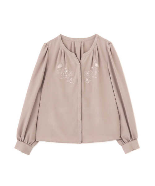 PROPORTION BODY DRESSING（プロポーションボディドレッシング）の「フラワーエンブロイダリーキーネックブラウス / 1211210508（シャツ/ブラウス・レディース・ブラック/ホワイト系その他/ブラウン系その他・MEDIUM/SMALL）」の10枚目の写真