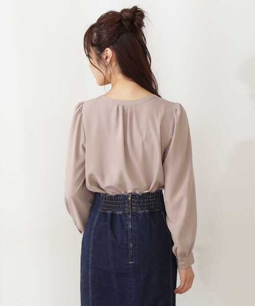 PROPORTION BODY DRESSING（プロポーションボディドレッシング）の「フラワーエンブロイダリーキーネックブラウス / 1211210508（シャツ/ブラウス・レディース・ブラック/ホワイト系その他/ブラウン系その他・MEDIUM/SMALL）」の14枚目の写真