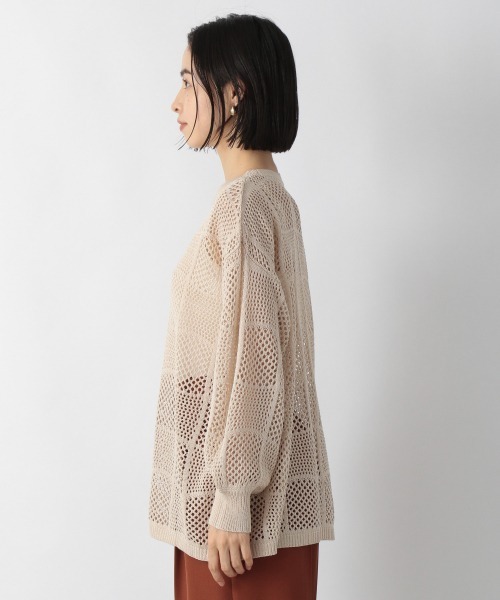 LOWRYS FARM（ローリーズファーム）の「パッチワークプルオーバーＬＳ　217501（ニット/セーター・レディース・ブラック/オレンジ/アイボリー・FREE）」の6枚目の写真