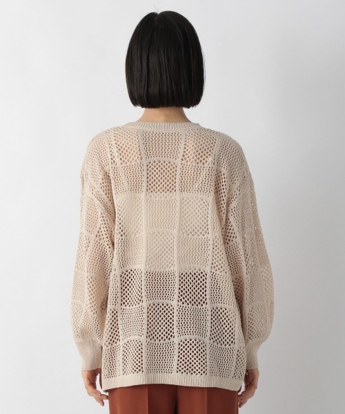 LOWRYS FARM（ローリーズファーム）の「パッチワークプルオーバーＬＳ　217501（ニット/セーター・レディース・ブラック/オレンジ/アイボリー・FREE）」の7枚目の写真