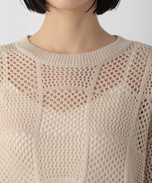 LOWRYS FARM（ローリーズファーム）の「パッチワークプルオーバーＬＳ　217501（ニット/セーター・レディース・ブラック/オレンジ/アイボリー・FREE）」の8枚目の写真