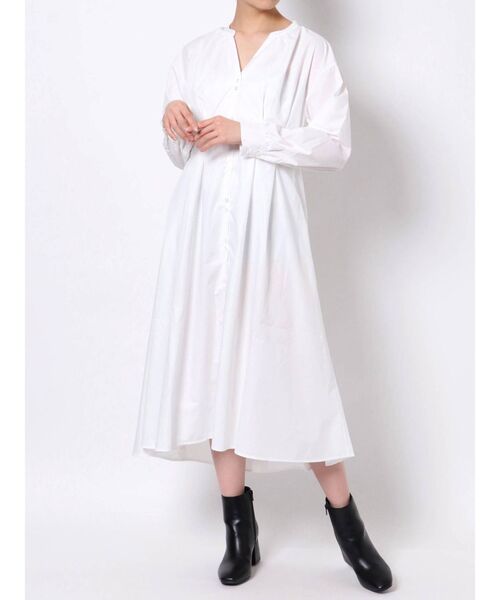 MERCURYDUO（マーキュリーデュオ）の「クロップドニットセットシャツワンピース（ワンピース・レディース・ベージュ/ブラウン/アイボリー・FREE）」の18枚目の写真