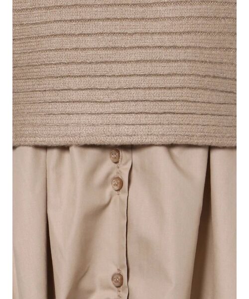MERCURYDUO（マーキュリーデュオ）の「クロップドニットセットシャツワンピース（ワンピース・レディース・ベージュ/ブラウン/アイボリー・FREE）」の20枚目の写真