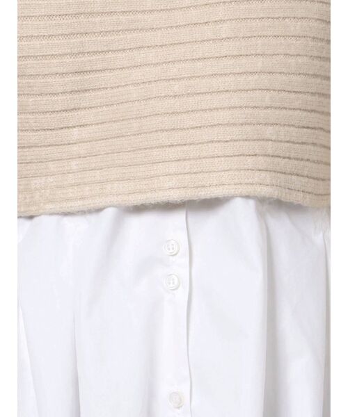 MERCURYDUO（マーキュリーデュオ）の「クロップドニットセットシャツワンピース（ワンピース・レディース・ベージュ/ブラウン/アイボリー・FREE）」の21枚目の写真