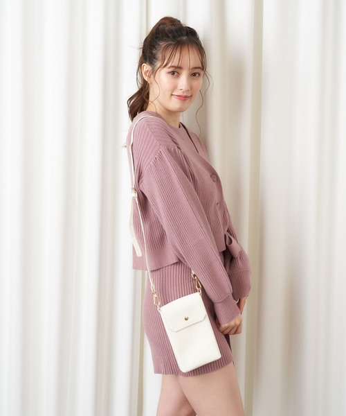 MIIA（ミーア）の「エナメルミニケース（ショルダーバッグ・レディース・ブラック/オフホワイト・FREE）」の4枚目の写真