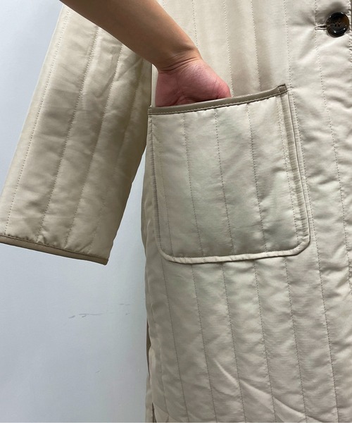 PICCIN（ピッチン）の「ストライプキルトロングコート（その他アウター・レディース・ブラック/オリーブ/アイボリー・M/L）」の20枚目の写真