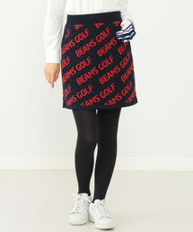 BEAMS GOLF（ビームスゴルフ）の「＜WOMEN＞BEAMS GOLF ORANGE LABEL / 総柄 ロゴ 防風 ニット スカート（スカート）」