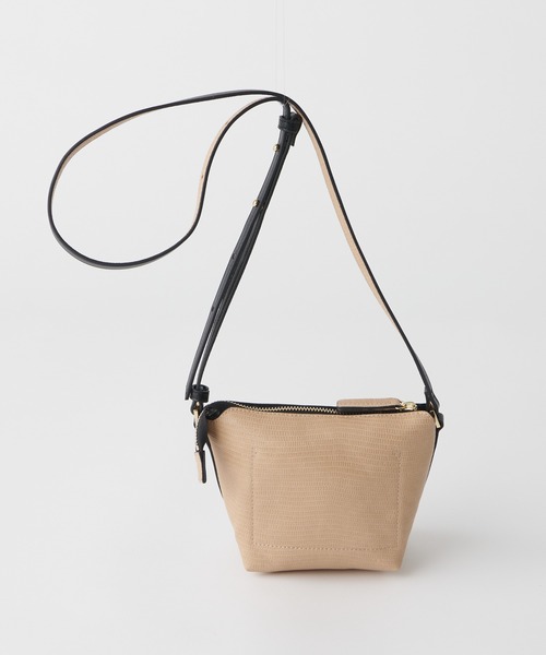 RIVE DROITE（リヴドロワ）の「コーディネートのアクセントにも最適　型押しPUミニショルダー（ショルダーバッグ・レディース・ベージュ/サックスブルー/ライトベージュ・FREE）」の12枚目の写真