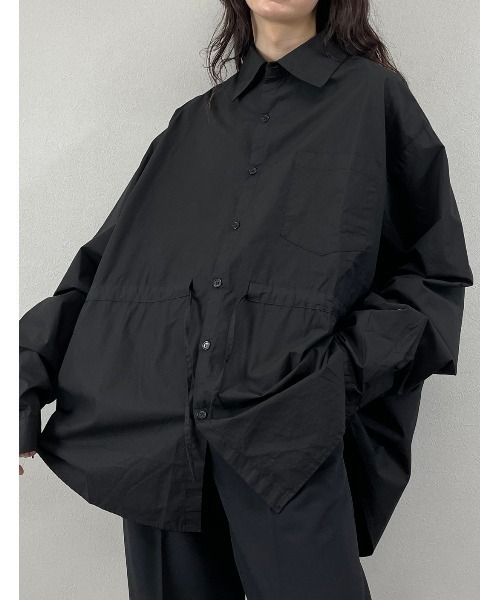 XU（エックスユー）の「【XU/エックスユー】rope washing oversized shirt/ロープ ウォッシング オーバーサイズ シャツ デザイン ロング スリーブ ティー（シャツ/ブラウス・メンズ・ホワイト/ブラック・ONE SIZE）」の16枚目の写真