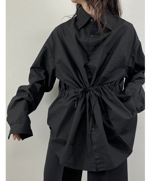 XU（エックスユー）の「【XU/エックスユー】rope washing oversized shirt/ロープ ウォッシング オーバーサイズ シャツ デザイン ロング スリーブ ティー（シャツ/ブラウス・メンズ・ホワイト/ブラック・ONE SIZE）」の12枚目の写真