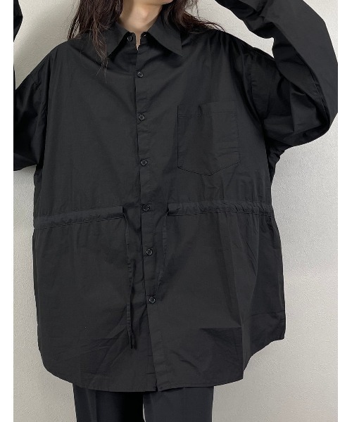 XU（エックスユー）の「【XU/エックスユー】rope washing oversized shirt/ロープ ウォッシング オーバーサイズ シャツ デザイン ロング スリーブ ティー（シャツ/ブラウス・メンズ・ホワイト/ブラック・ONE SIZE）」の20枚目の写真