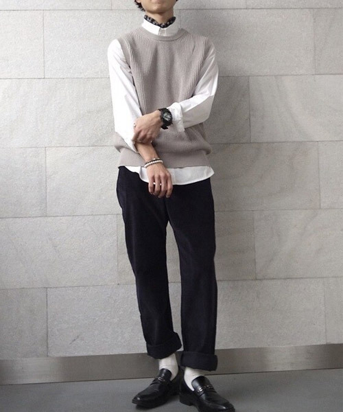 GAP（ギャップ）の「クルーネックベスト（ベスト・メンズ・グレー/アイボリー/ブラック・XS/S/M/XL/L）」の7枚目の写真