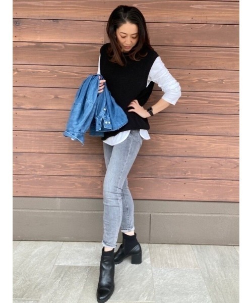 GAP（ギャップ）の「クルーネックベスト（ベスト・メンズ・グレー/アイボリー/ブラック・XS/S/M/XL/L）」の21枚目の写真