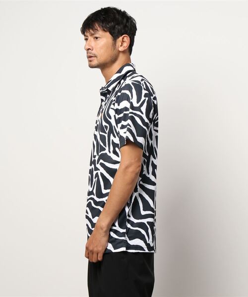 LOUDMOUTH ラウドマウス ワンポイント ロゴ 半袖 ポロシャツ ウェア LOUDMOUTH/ラウドマウス】ワンポイントロゴ刺繍 総柄 プレミアム