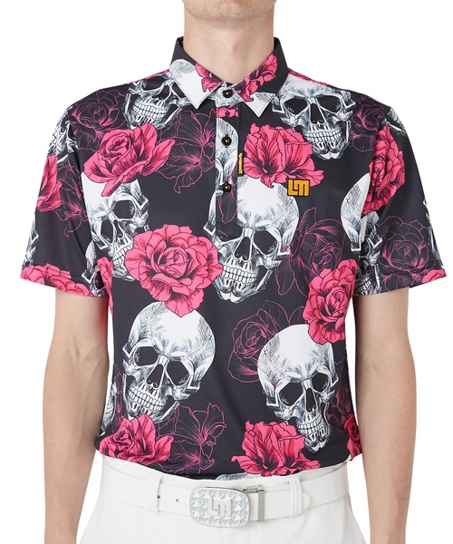 Loudmouth キノコ柄 ポロシャツ XL LOUDMOUTH ラウドマウス ゴルフウェア ポロシャツ 半袖 メンズ
