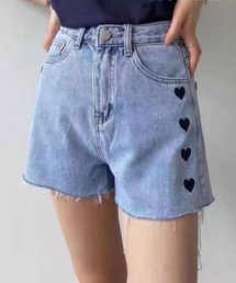 SPIGA（スピーガ）の「ハート刺繍デニムショートパンツ（デニムパンツ）」