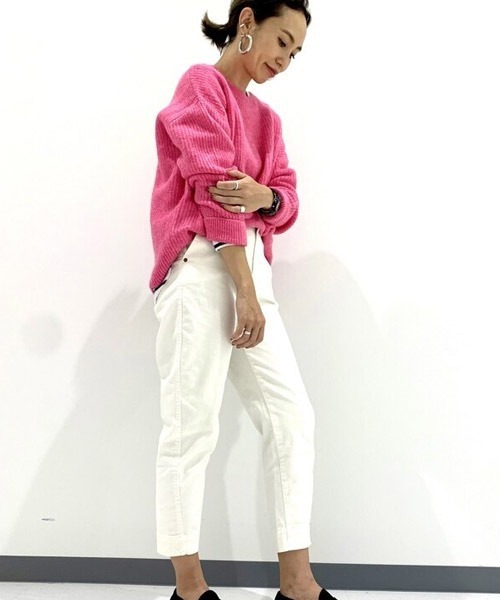 GAP（ギャップ）の「オーバーサイズ クルーネック セーター（ニット/セーター・レディース・ピンク/グリーン/クリアブラック/カリビアンブルー・S/M/L/XL/XS/XXS）」の19枚目の写真