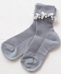POMPKINS（ポプキンズ）の「【POMPKINS/ポプキンズ】フラワーレースソックス（ソックス/靴下）」