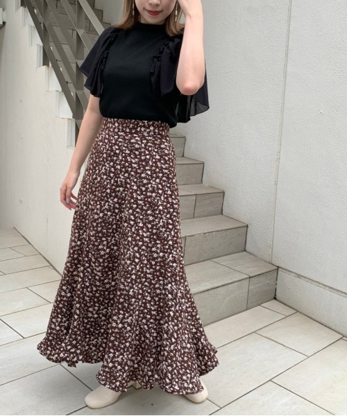 OLIVE des OLIVE（オリーブデオリーブ）の「エスカルゴスカート（スカート・レディース・オフホワイト/オリーブ/ブラウン・FREE）」の9枚目の写真