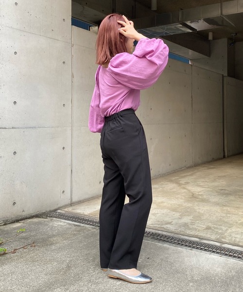 DouDou(ドゥドゥ)の「スクエアボリュームチュニックブラウス(シャツ/ブラウス・レディース・チャコールグレー/ベージュ/ピンク・FREE)」の21枚目の写真