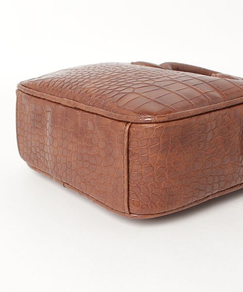 atmos pink(アトモスピンク)の「atmos pink 型押し フェイクレザーバッグ(ハンドバッグ・レディース・ホワイト/ブラウン/イエロー・FREE)」の6枚目の写真