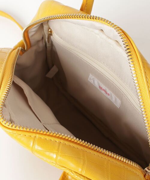 atmos pink(アトモスピンク)の「atmos pink 型押し フェイクレザーバッグ(ハンドバッグ・レディース・ホワイト/ブラウン/イエロー・FREE)」の9枚目の写真