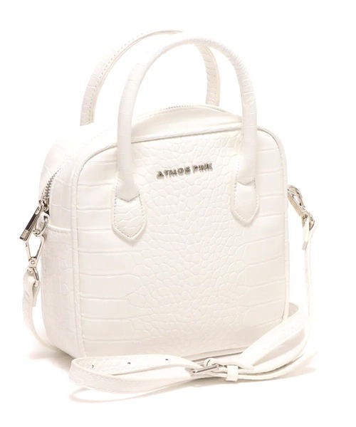 atmos pink(アトモスピンク)の「atmos pink 型押し フェイクレザーバッグ(ハンドバッグ・レディース・ホワイト/ブラウン/イエロー・FREE)」の1枚目の写真